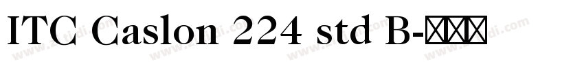 ITC Caslon 224 std B字体转换